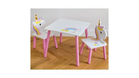 Kindertafeltje met 2 stoeltjes Unicorn
