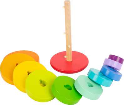 Houten Stapeltoren Regenboog (24 cm)