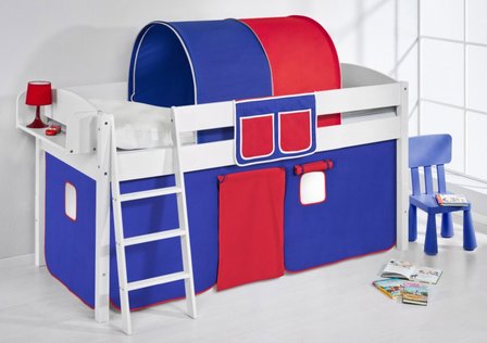 Halfhoogslaper IDA Blauw rood met tent