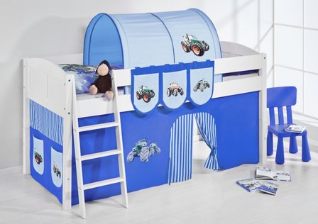 Halfhoogslaper IDA Tractor Blauw met tent