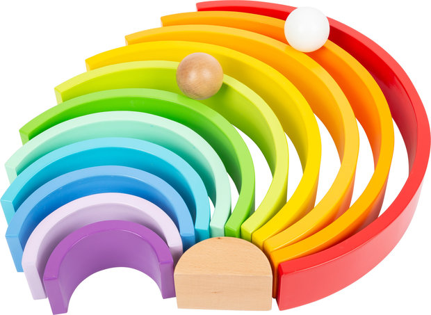 Houten Blokken Regenboog XL