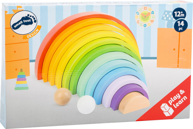 Houten Blokken Regenboog XL