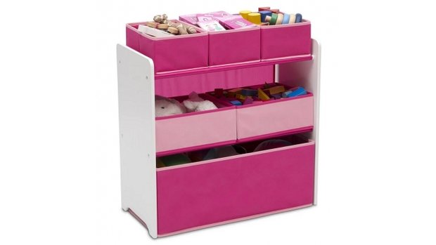 Houten Opbergkast Roze met Stickers