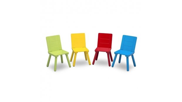 Kindertafeltje met 4 stoeltjes Multicolor