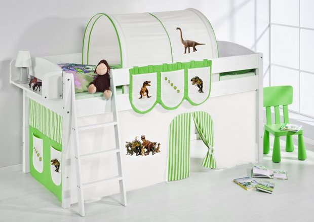 Halfhoogslaper IDA Dino Groen met tent