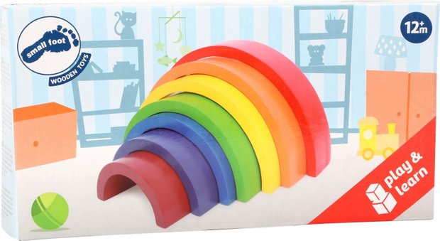 Houten Bouw Blokken Regenboog