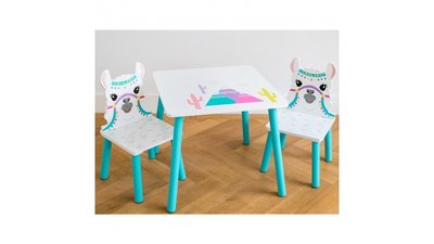 Kindertafeltje met 2 stoeltjes Lama