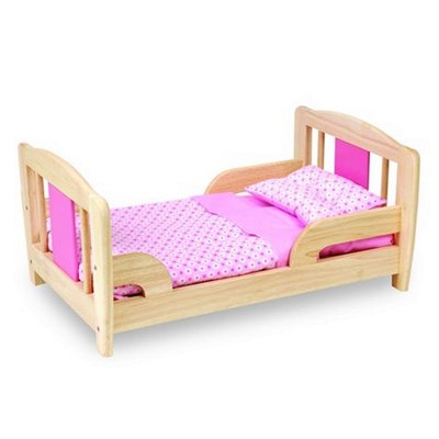 Pintoy P07541 Groot Houten Poppenbed 53cm