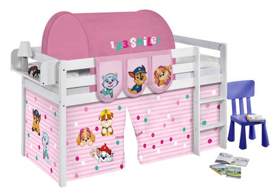 Halfhoogslaper Paw Patrol Roze met tent