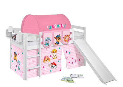 Halfhoogslaper Paw Patrol Roze met tent en glijbaan