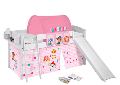 Halfhoogslaper IDA Paw Patrol Roze met tent en glijbaan