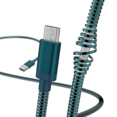 Hama Oplaad-/gegevenskabel Metall Micro-USB 1,5 M Blauw
