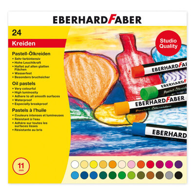 Eberhard Faber EF-522024 Oliepastelkrijt 11mm Doos A 24 St Assorti