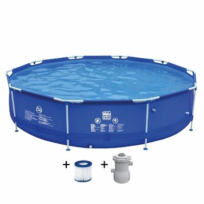 Wehncke Frame Pool 360x76 cm Blauw