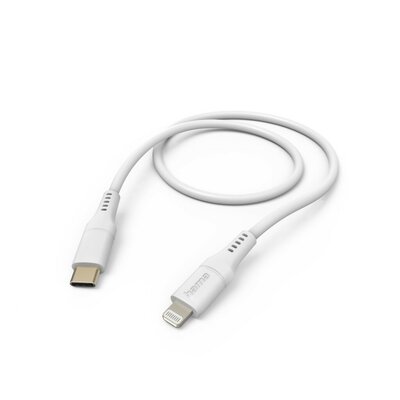 Hama Oplaadkabel Flexible USB-C - Lightning 1,5 M Silicone Wit