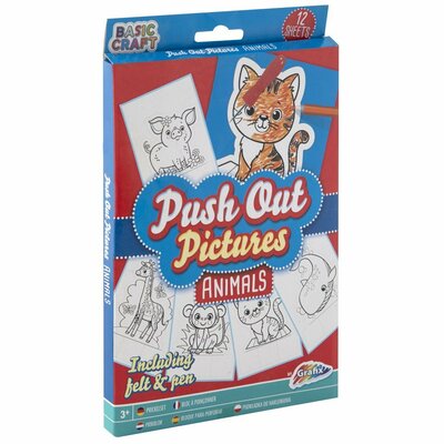 Basic Craft PushOut Prikkaart Dieren