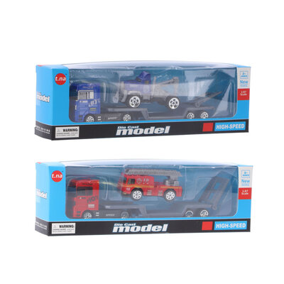 Die-Cast Transporter + Voertuig Assorti