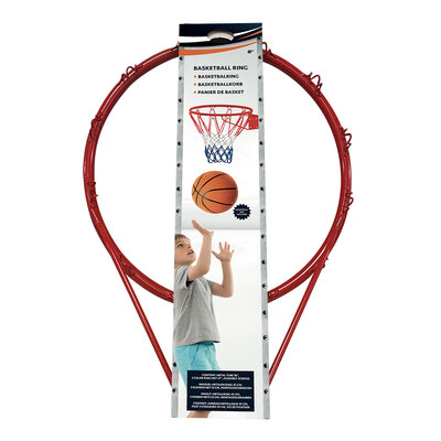 Alert Metalen Basketbal Ring met Net Oranje