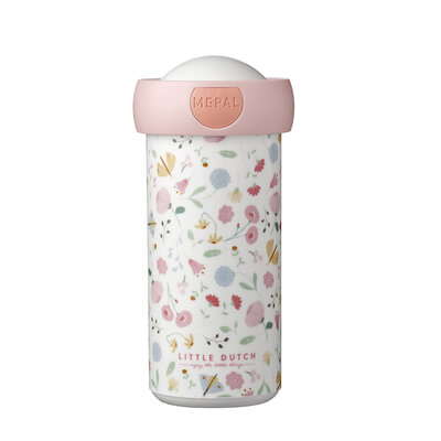 Mepal Campus Schoolbeker Little Dutch Flowers and Butterflies 300 ml Roze/Wit