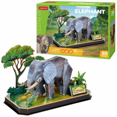 Cubic Fun 3D Puzzel Olifant 42 Stukjes