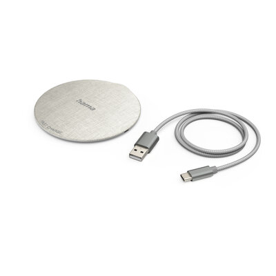 Hama QI-FC10 Wireless Charger Crème/Grijs