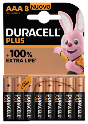 Duracell Alkaline Plus Batterij AAA 8 Pack