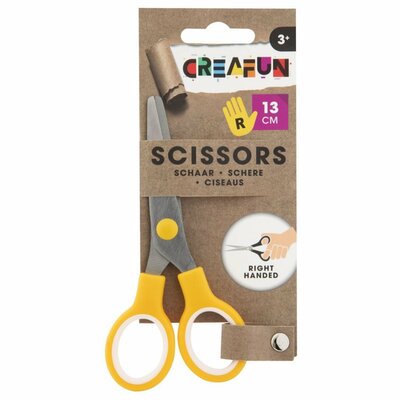 Creafun Schaar Rechtshandig 13 cm Geel/Rood Assorti