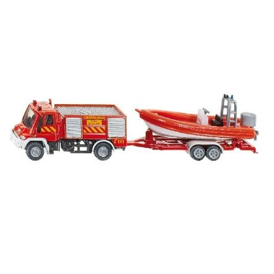 Siku 1636 Brandweerauto met Boot