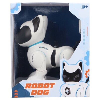 Robot Hond + Licht en Geluid Wit