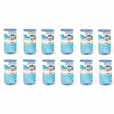 Intex 29000 Filter Cartridge Type A 12 Stuks voor Zwembad 244/305/366 cm