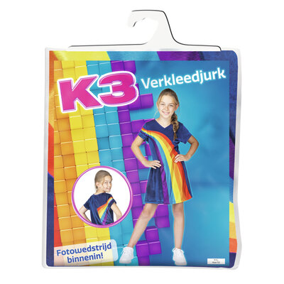 K3 Regenboog Verkleedjurk Maat 152