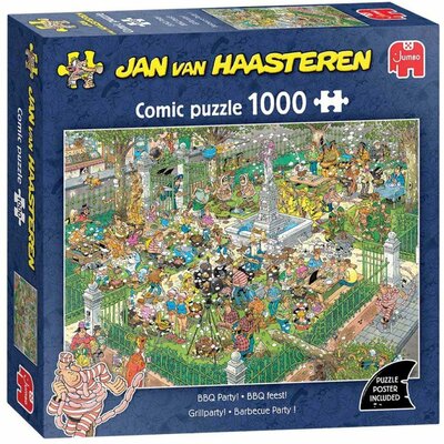 Jumbo Jan van Haasteren Puzzel BBQ Feest! 1000 Stukjes + Poster