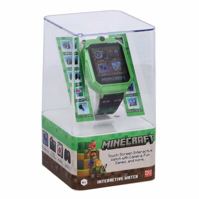 Minecraft Smartwatch met 26 Games Groen/Zwart