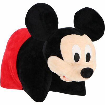 Disney Knuffelkussen Mickey Mouse 45x28 cm Rood/Zwart