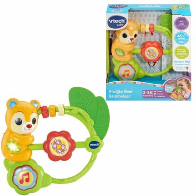 VTech Baby Vrolijke Beer Rammelaar + Licht en Geluid