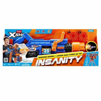 Zuru X-Shot Insanity Mega Barrel Blaster + Licht en Rook + 72 Darts