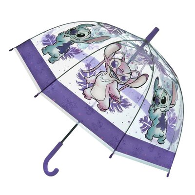 Disney Stitch Kinderparaplu Paars/Transparant