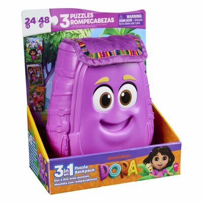 Dora 3in1 Puzzel Rugzak 24-48 Stukjes