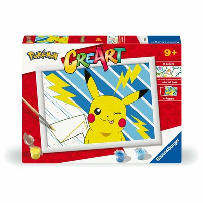 Ravensburger CreArt Schilderen op Nummer Pokémon Pikachu Bliksem