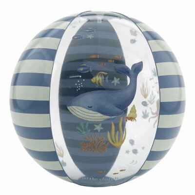 Little Dutch Ocean World Strandbal 35 cm Blauw/Wit