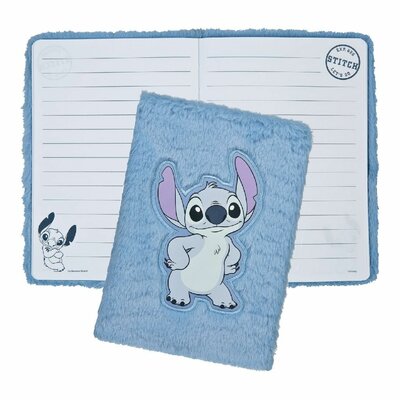 Disney Stitch Pluchen Notitieboekje A5 Blauw
