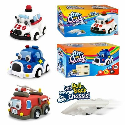 Toi-Toys Luchtdrogende Klei Amublance Politie Brandweer Assorti