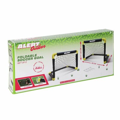 Alert Opvouwbare Doelen 50x44x44 cm 2 Stuks Zwart/Geel