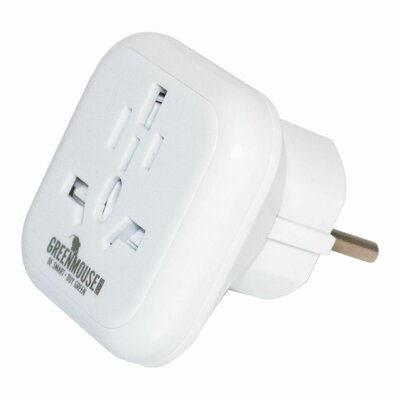 Greenmouse Travel Adapter World To Europe Wit
