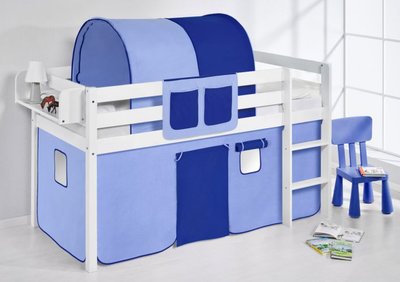 Halfhoogslaper Blauw met tent