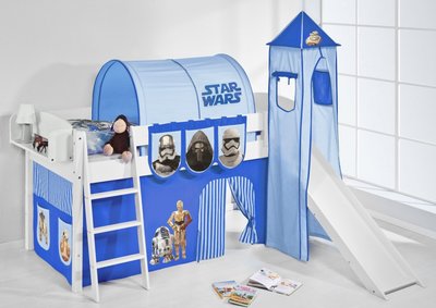 Halfhoogslaper IDA Star Wars Blauw met tent, toren en glijbaan