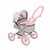 Poppenwagen 65x35.5x75 cm Grijs/Roze