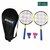 SportX Mini Badmintonset Blauw/Geel/Zwart