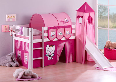 Halfhoogslaper Angel Cat Sugar met tent, toren en glijbaan