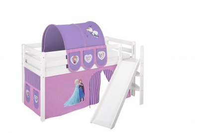 Halfhoogslaper Frozen met tent en schuine glijbaan